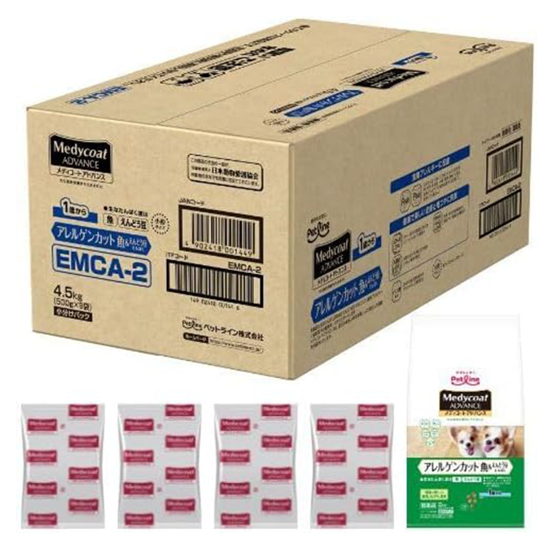 メディコート アドバンス アレルゲンカット 魚&えんどう豆たんぱく 1歳から【国産/アルミ小分け】 4.5kg(500g×9)