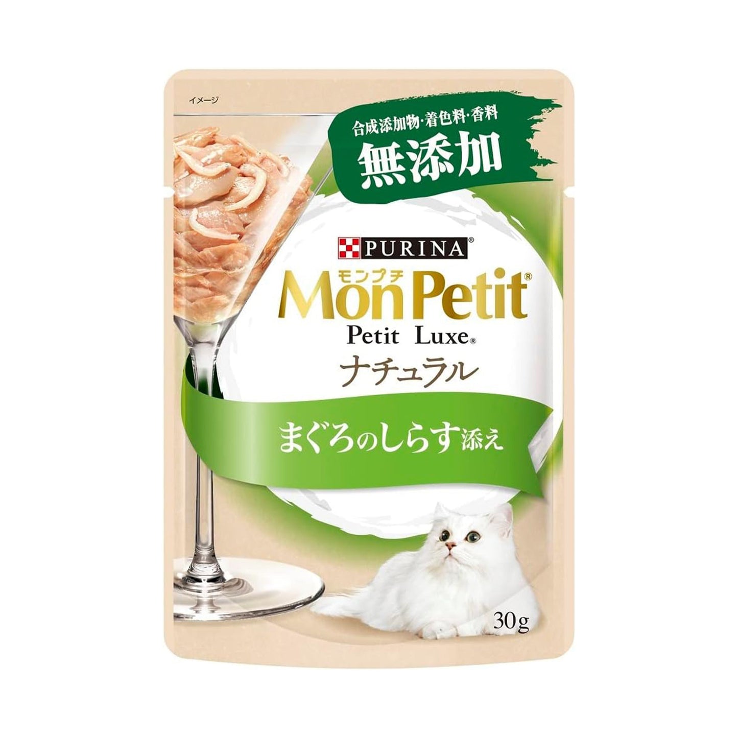 モンプチ プチリュクスパウチ ナチュラル まぐろのしらす添え 30gx12袋