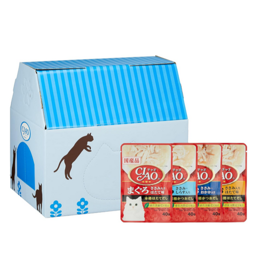 Figaro(フィガロ) CIAOパウチ まぐろ・かつおバラエティ 40g×48袋 猫用 ウェットフード