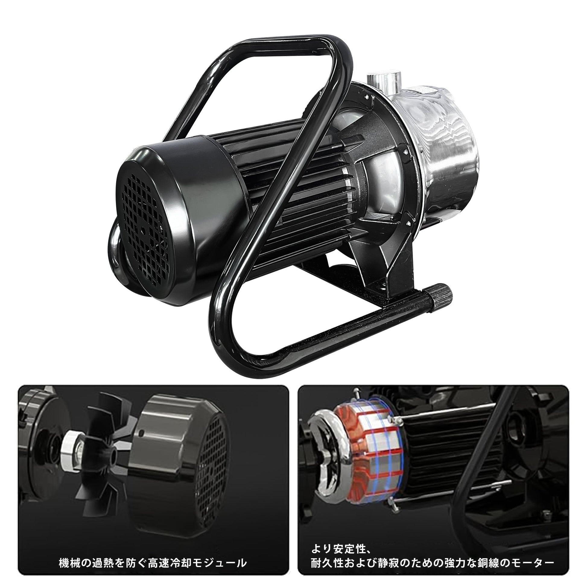 浅井戸ポンプ 水移送ポンプ1HP 自吸式 18GPM 1200GPH  電動ウォーターポンプ ブラケット付き(115V/60Hz)