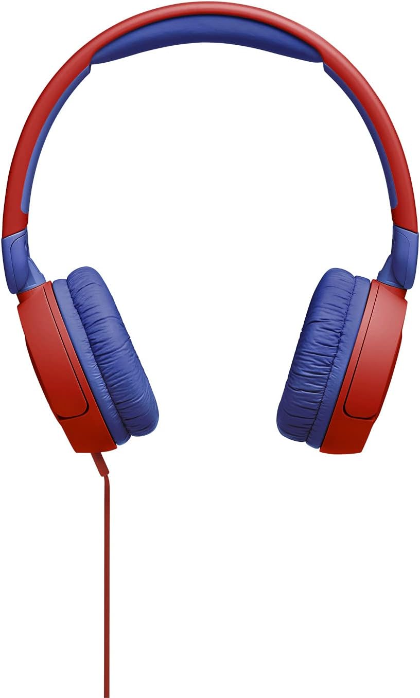 JBL JR310 子供向け ヘッドホン 音量制御機能搭載/カスタマイズシール付属/リモコンマイク付き レッド/ブルー 2021年モデル JBLJR310RED
