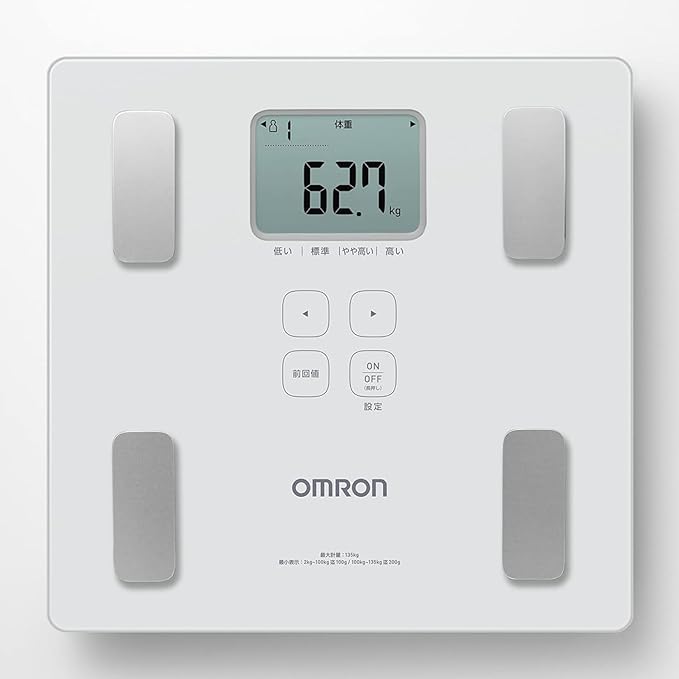 オムロン 体重 体組成計 カラダスキャン ホワイト KRD-203-W 自動認識 乗るだけで測定開始 薄型設計