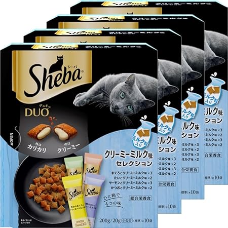 シーバ デュオ キャットフード クリーミーミルク味セレクション 成猫用 200g