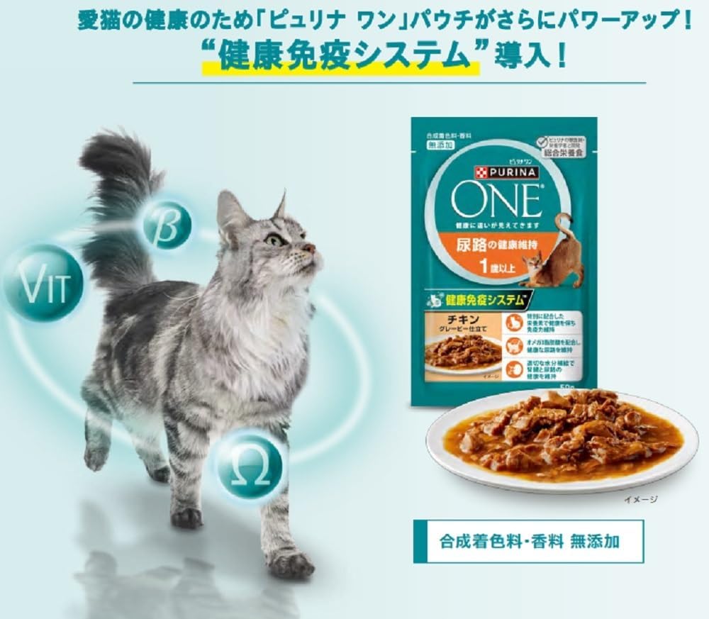 ピュリナ ワン キャット パウチ 1歳までの子ねこ用/妊娠・授乳期の母猫用チキングレービー仕立て 50gx12袋