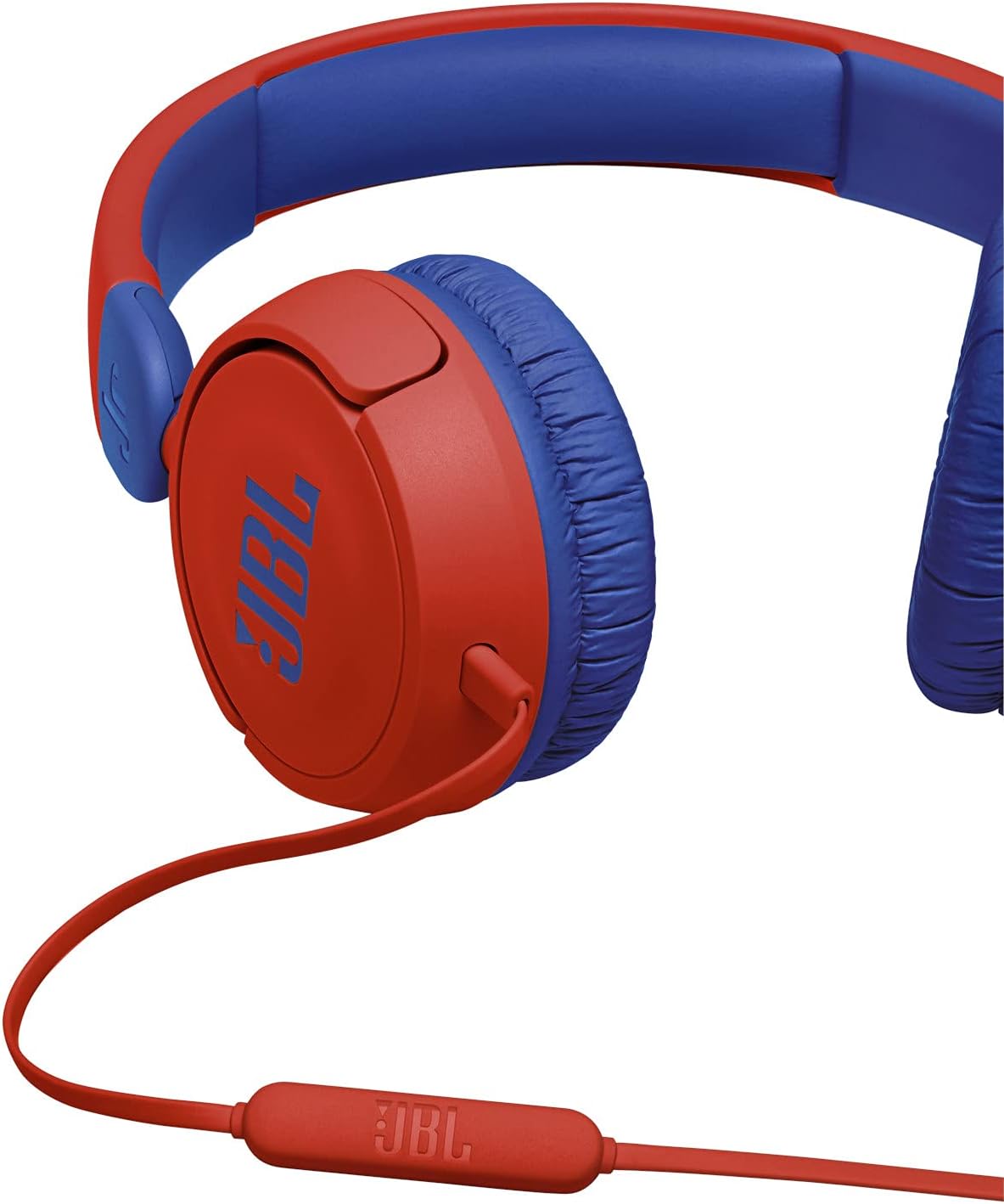 JBL JR310 子供向け ヘッドホン 音量制御機能搭載/カスタマイズシール付属/リモコンマイク付き レッド/ブルー 2021年モデル JBLJR310RED