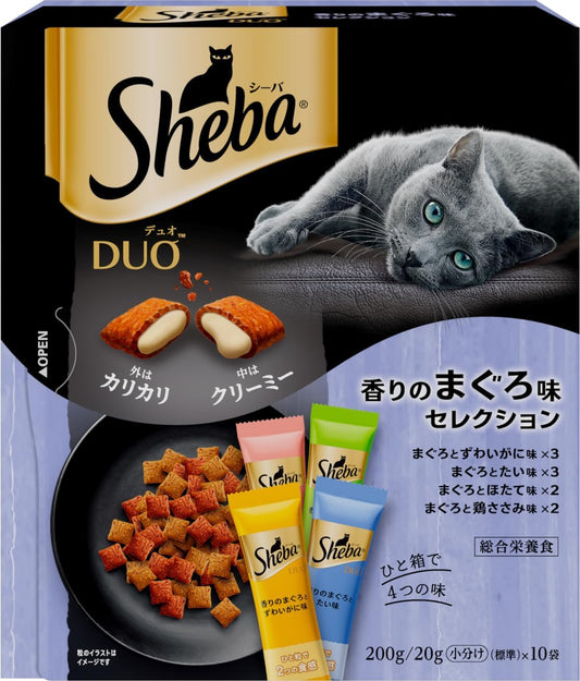 シーバ (Sheba) デュオ 香りのまぐろ味セレクション 成猫用 200g(20g×10袋) キャットフード