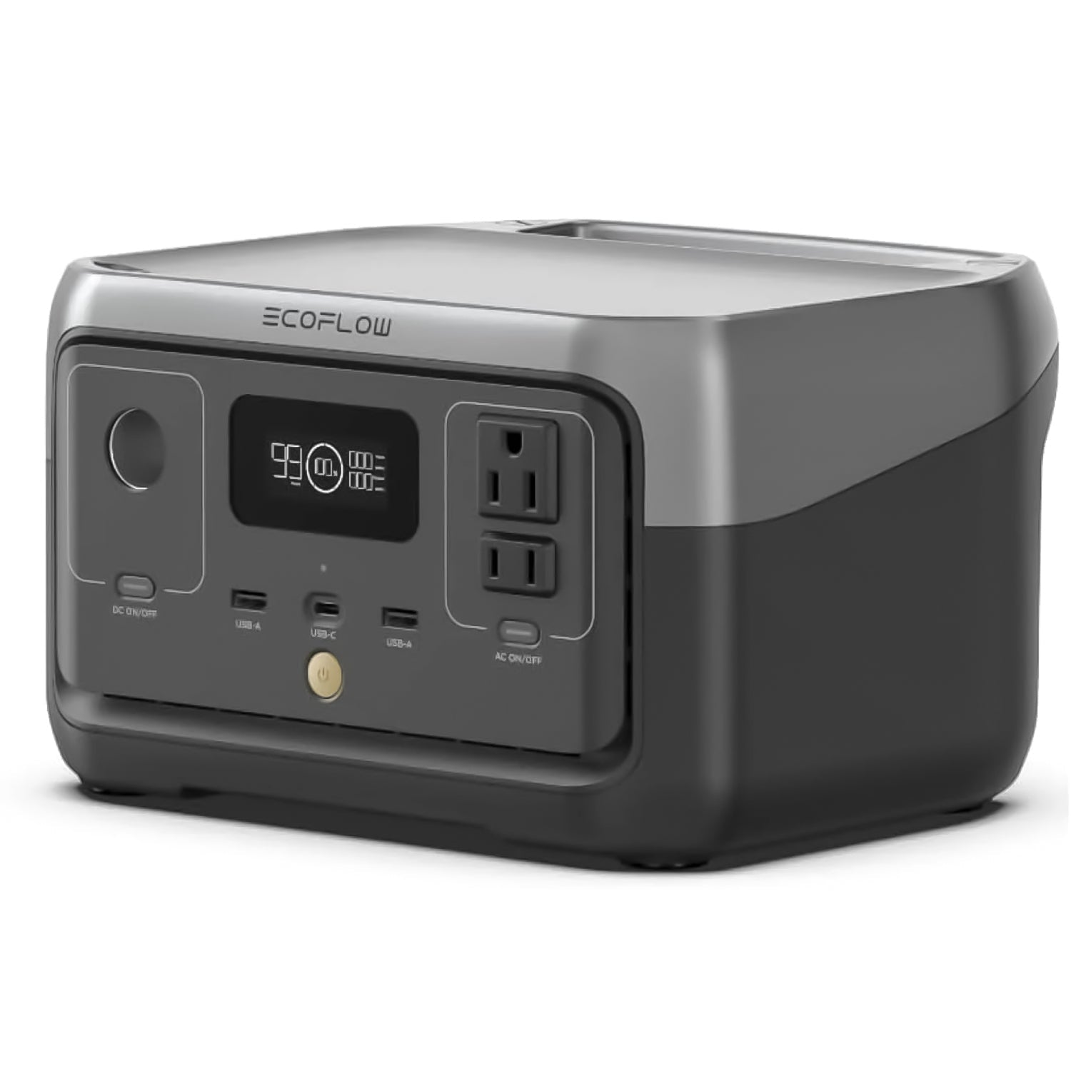 EcoFlow RIVER 2 ポータブル電源 小型軽量 256Wh 60分満充電 リン酸鉄リチウムボータブルバッテリ 長寿命 高耐久 BMS電池保護 純正弦波 アプリ操作 AC(定格300W /サージ600W )スマホ タブレット充電用 キャンプ 車中泊 アウトドア 停電対策 防災グッズ (エコフロー リバー2)