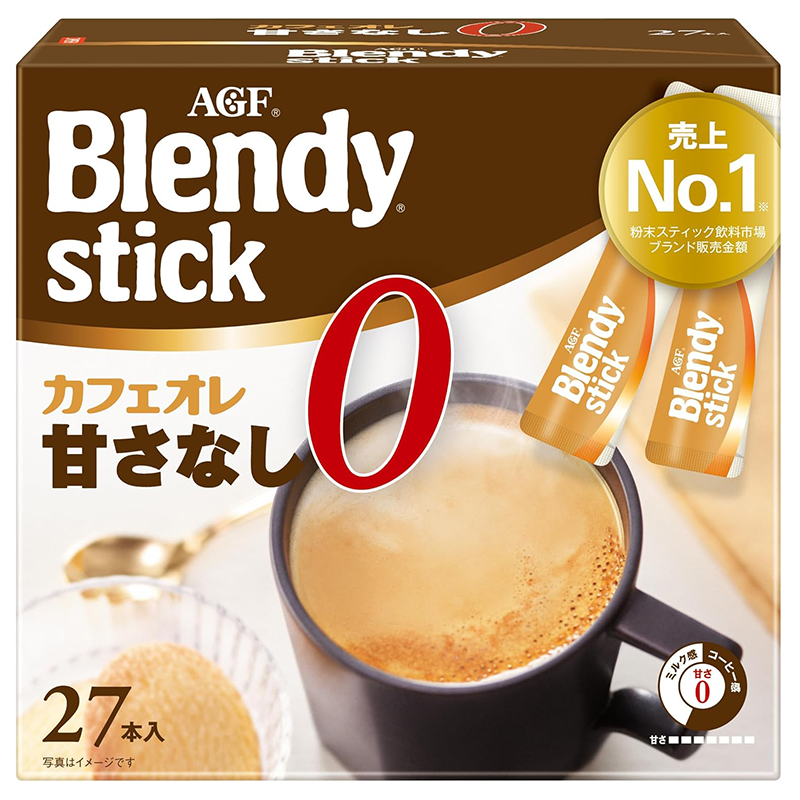 AGF ブレンディ スティック カフェオレ 甘さなし 27本 【 スティックコーヒー 】