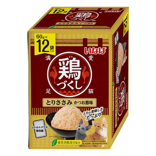いなば 鶏づくし かつお節味 60g×12袋 チキン 猫