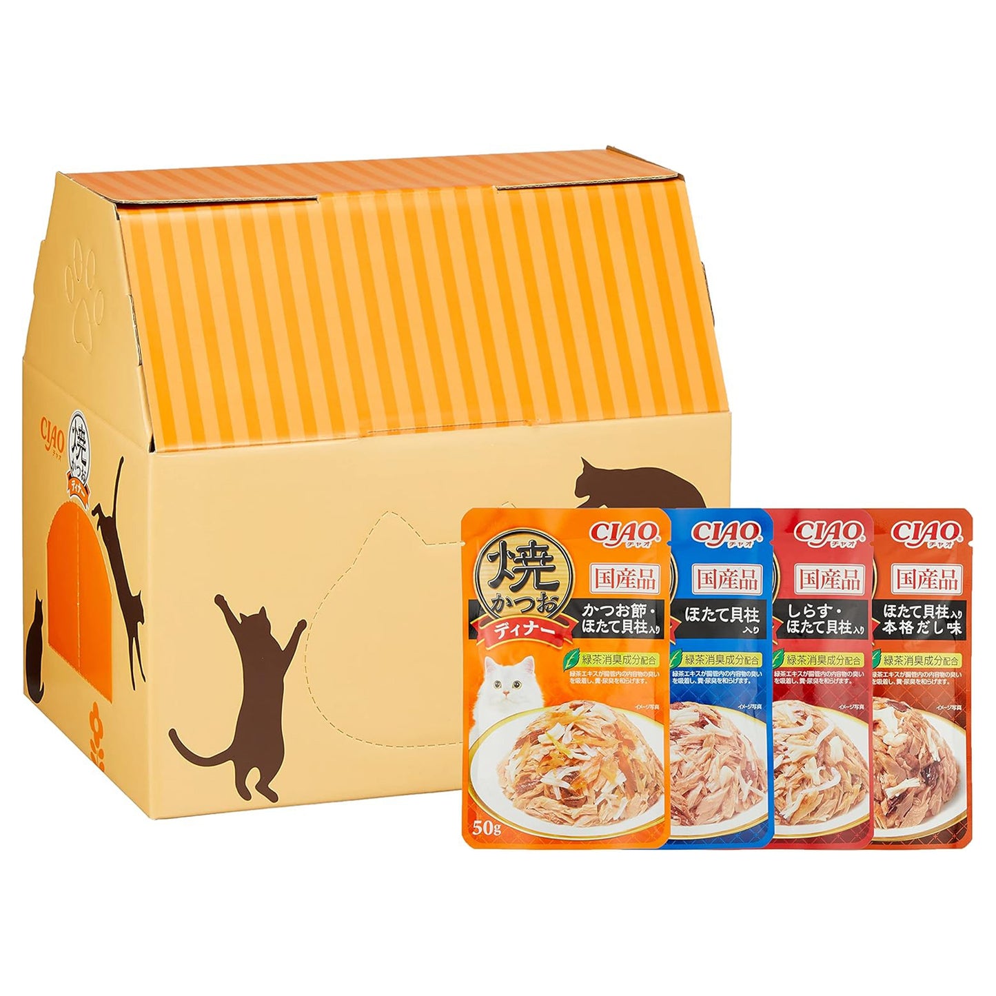 Figaro(フィガロ) 焼かつおディナーバラエティ 50g×48袋 猫用 パウチ