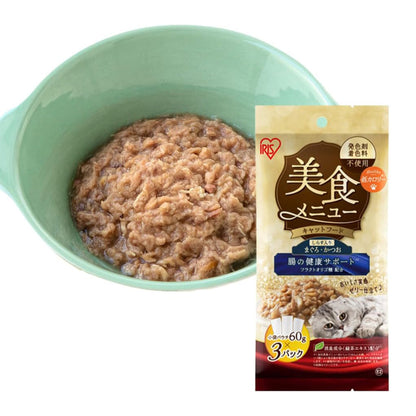 アイリスオーヤマ 美食メニュー 猫 ウェットフード パウチ 【まぐろ・かつお しらす入り】 60g×3P
