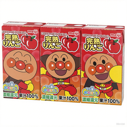 [冷蔵] 明治 明治それいけ! アンパンマンの完熟りんご100 125ml×3本×6