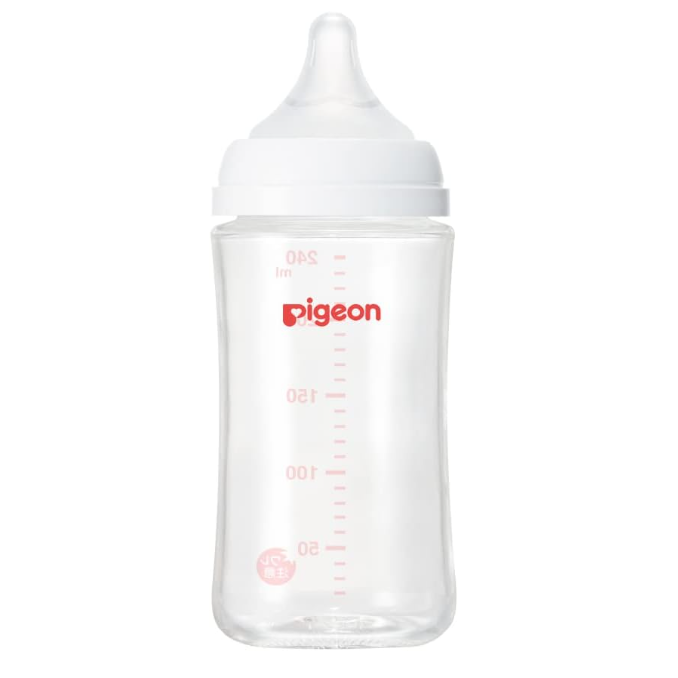 ピジョン 母乳実感 哺乳びん 240ml 3ヵ月頃~ 早く冷める耐熱ガラス製 キズがつきにくく衛生的