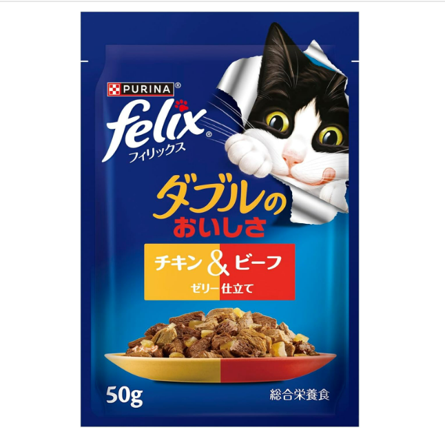 フィリックスパウチ ダブルのおいしさ チキン&ビーフ 50ｇｘ12袋入