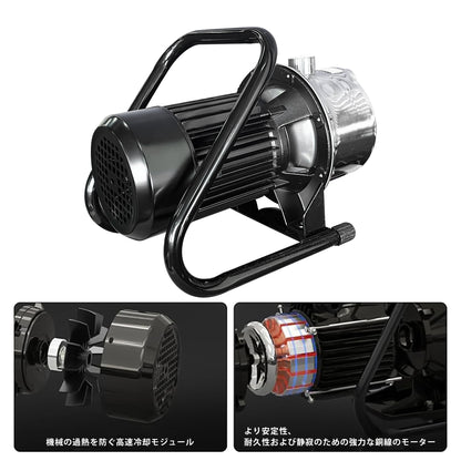 浅井戸ポンプ 水移送ポンプ1HP 自吸式 18GPM 1200GPH  電動ウォーターポンプ ブラケット付き（115V/60Hz）