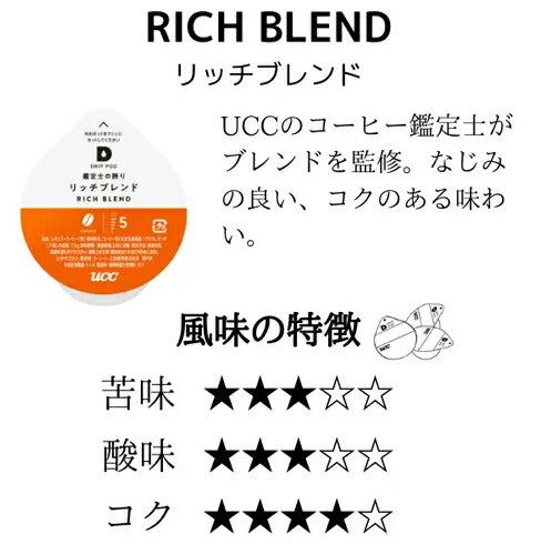 UCC ドリップポッド 専用カプセル 鑑定士の誇りリッチブレンド 12杯分 90g ポッド・カプセル