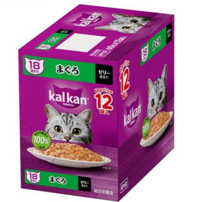カルカン パウチ 18歳から 60g×12袋 まぐろ シニア 高齢期 ウェットフード キャットフード 総合栄養食 水分補給 毎日食べることを考えたウェット 猫 kal kan お試し 新カルカン