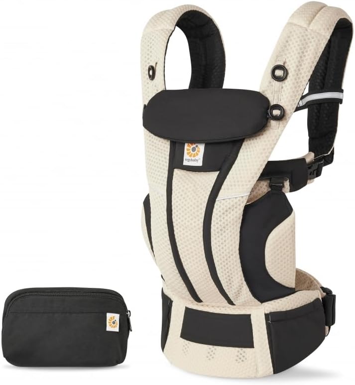Ergobaby(エルゴベビー) EBC OMNI Breeze ブラック&ベージュカラーブロック 抱っこひも 新生児から 人間工学 メッシュ 通気性 洗濯機可能 日本限定色 抱き方4通り 成長に合わせて使える CREGBCZ360PBKBGCB
