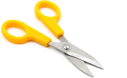 CozyK 万能ハサミ ギザ刃 コンパクト 家庭用 保護キャップ付 電線 布切 牛乳パック切断 ハサミ 全長14cm