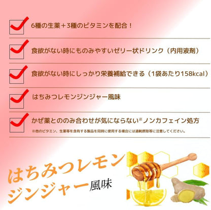 コルゲンコーワ滋養チャージ 100ml×6袋 かぜなどの発熱時の栄養補給、体力改善に はちみつレモンジンジャー風味