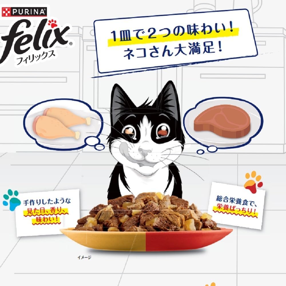 フィリックスパウチ ダブルのおいしさ チキン&ビーフ 50ｇｘ12袋入