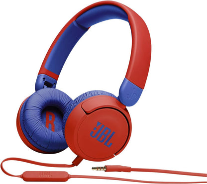 JBL JR310 子供向け ヘッドホン 音量制御機能搭載/カスタマイズシール付属/リモコンマイク付き レッド/ブルー 2021年モデル JBLJR310RED