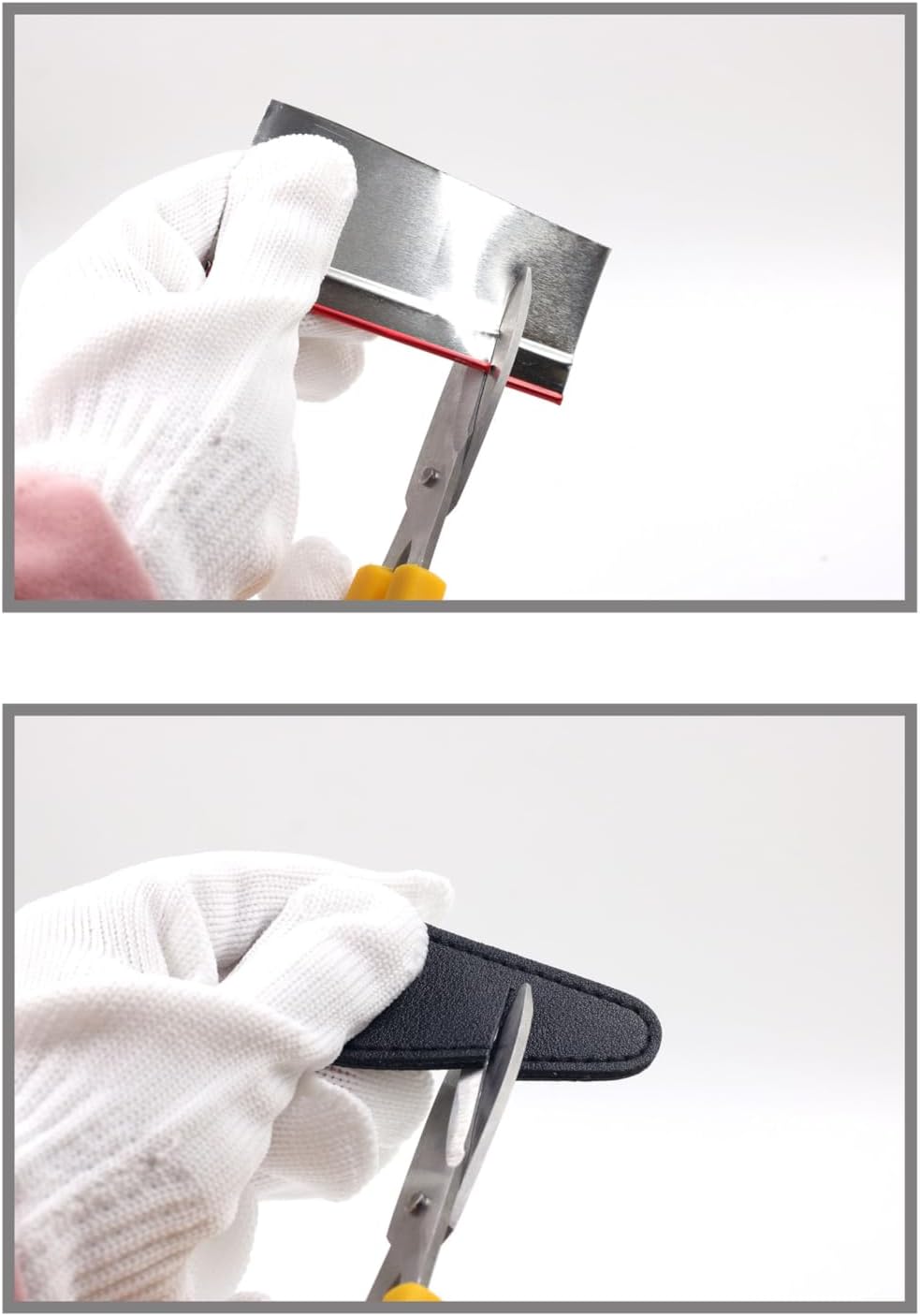 CozyK 万能ハサミ ギザ刃 コンパクト 家庭用 保護キャップ付 電線 布切 牛乳パック切断 ハサミ 全長14cm