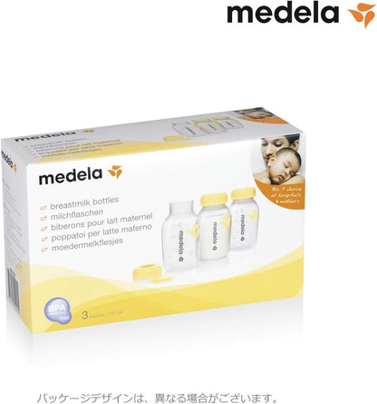 Medela(メデラ) 母乳ボトル 150ml 3本セット そのまま冷凍・冷蔵 搾乳、保存、授乳を1つのボトルで 電子レンジ利用可 母乳育児をやさしくサポート