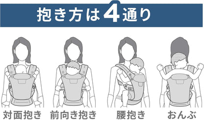 Ergobaby(エルゴベビー) 抱っこひも OMNI Breeze ヘザードデニムブルー 0ヶ月から36ヶ月 メッシュ素材 通気性 日本限定 CREGBCZ360PHTRDNM