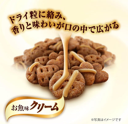 【まとめ買い】銀のスプーン キャットフード ドライ 三ツ星グルメ お魚味クリーム ほたて味レシピ 3種のアソート 180g×3箱 国産 ユニチャーム