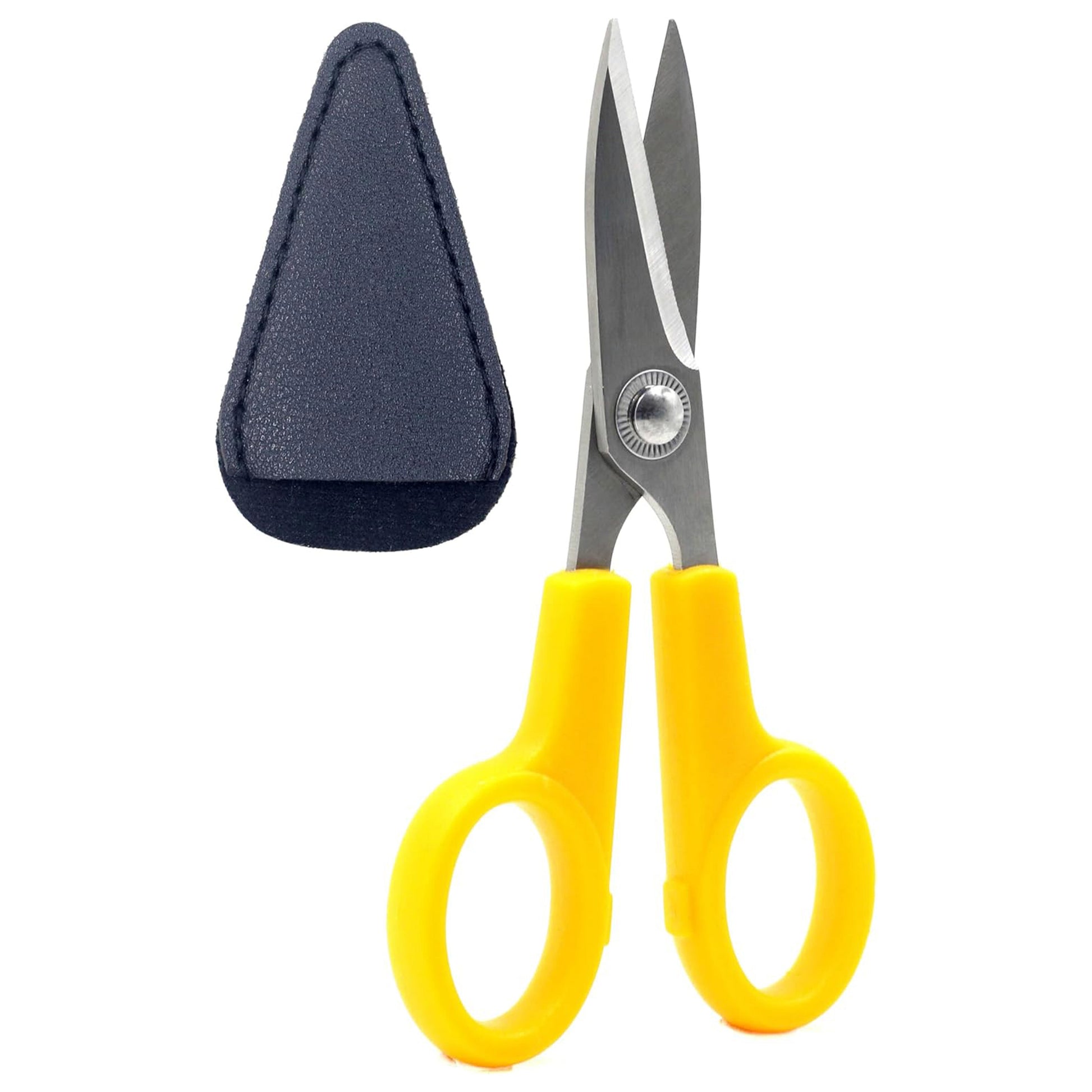 CozyK 万能ハサミ ギザ刃 コンパクト 家庭用 保護キャップ付 電線 布切 牛乳パック切断 ハサミ 全長14cm