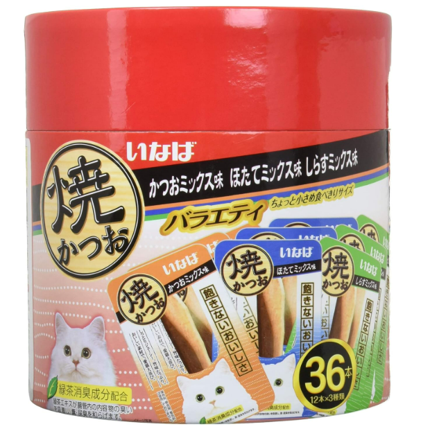 Figaro(フィガロ) 焼かつお 成猫用 バラエティ 36本 猫用おやつ