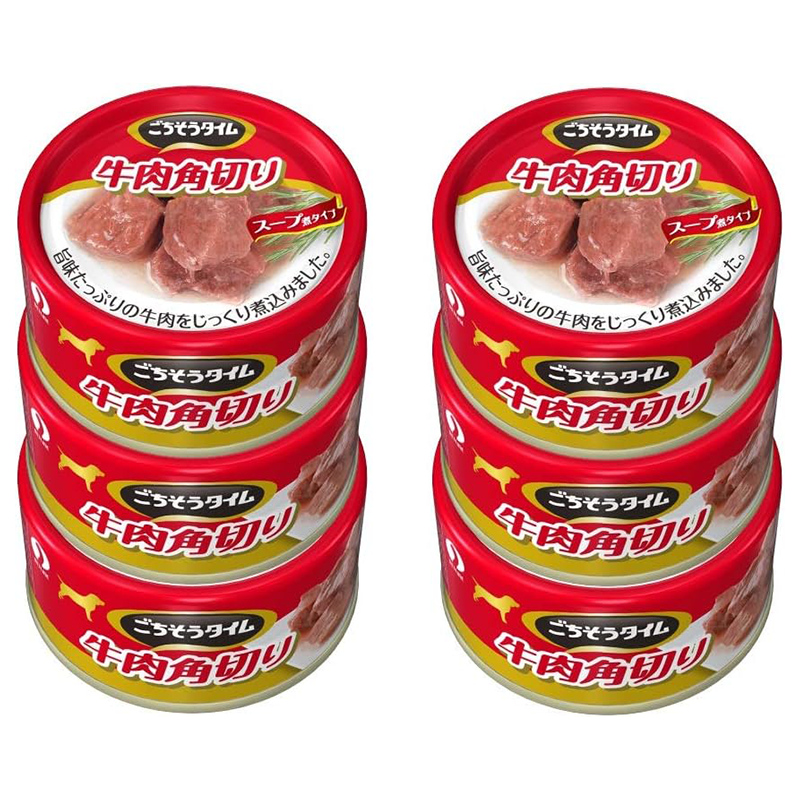 ごちそうタイム ドッグフード 牛肉角切り 80グラム (x 6) (まとめ買い)