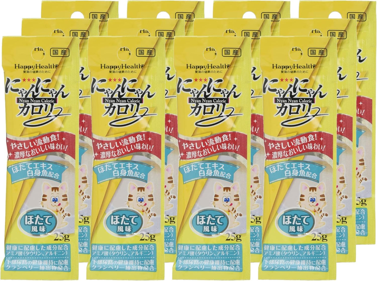 アース・ペット にゃんにゃんカロリー ほたて風味 25グラム (x 12) (まとめ買い)