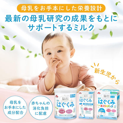 森永 はぐくみ 大缶 800g×2缶パック [0ヶ月~1歳 新生児 赤ちゃん 粉ミルク]