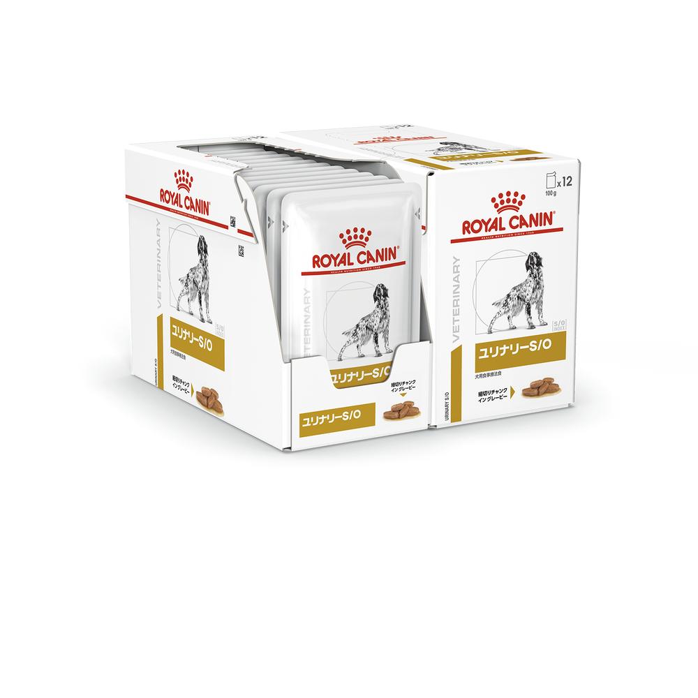 ［食事療法食］ロイヤルカナン ベテリナリーダイエット 犬用 ユリナリーS/O パウチ 100g×24コ