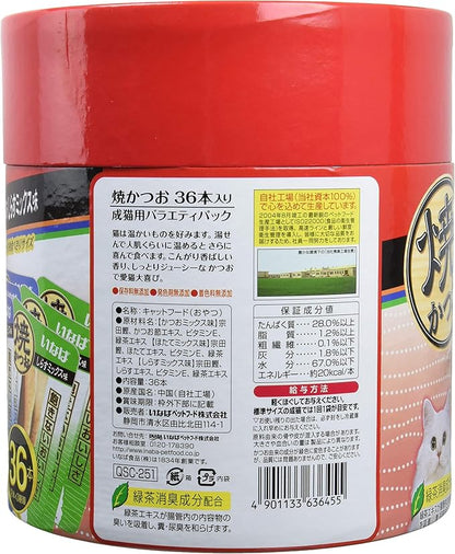 Figaro(フィガロ) 焼かつお 成猫用 バラエティ 36本 猫用おやつ