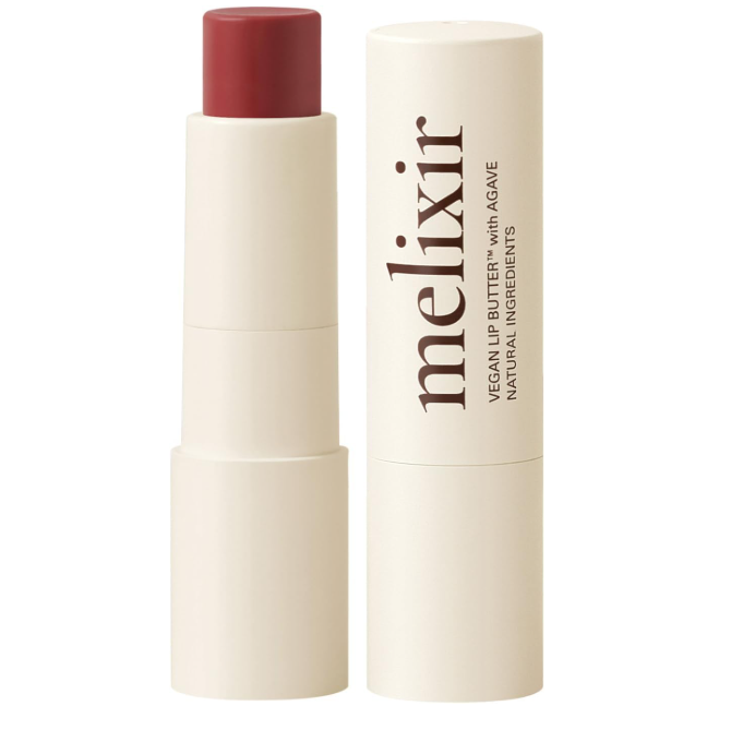 Melixir (メリクサー公式) ヴィーガンリップバター #02 Nude Crumble (12 色)、ティンテッドリップクリーム、ナチュラルカラー、なめらかな塗り心地、 シアバター配合の保湿リップケア、敏感唇・乾燥唇用、 ビーフリー、 ワセリンフリー、 韓国スキンケア 3.9g