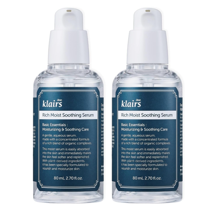 クレアス (Klairs) リッチ モイスト スージング セラム 80ml 2個 セット アンプル 美容液 エッセンス ドロップ 保湿 水分 大容量 プレゼント 贈り物 ギフト