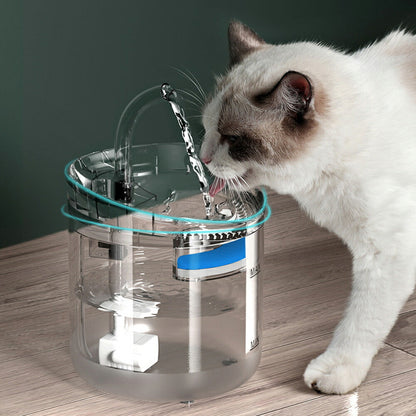 【2WAY自動給水器】自動給水器 猫 犬 水飲み器 蛇口式 1.8Ｌ 猫/中小犬用 小鳥 給水 給水器 給餌 食器 水 自動 交換 イヌ いぬ ネコ用 ねこ用 循環式 水飲み機 給水機 自動給水器 活性炭フィルター イオン交換樹脂 ペット