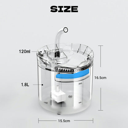 【2WAY自動給水器】自動給水器 猫 犬 水飲み器 蛇口式 1.8Ｌ 猫/中小犬用 小鳥 給水 給水器 給餌 食器 水 自動 交換 イヌ いぬ ネコ用 ねこ用 循環式 水飲み機 給水機 自動給水器 活性炭フィルター イオン交換樹脂 ペット