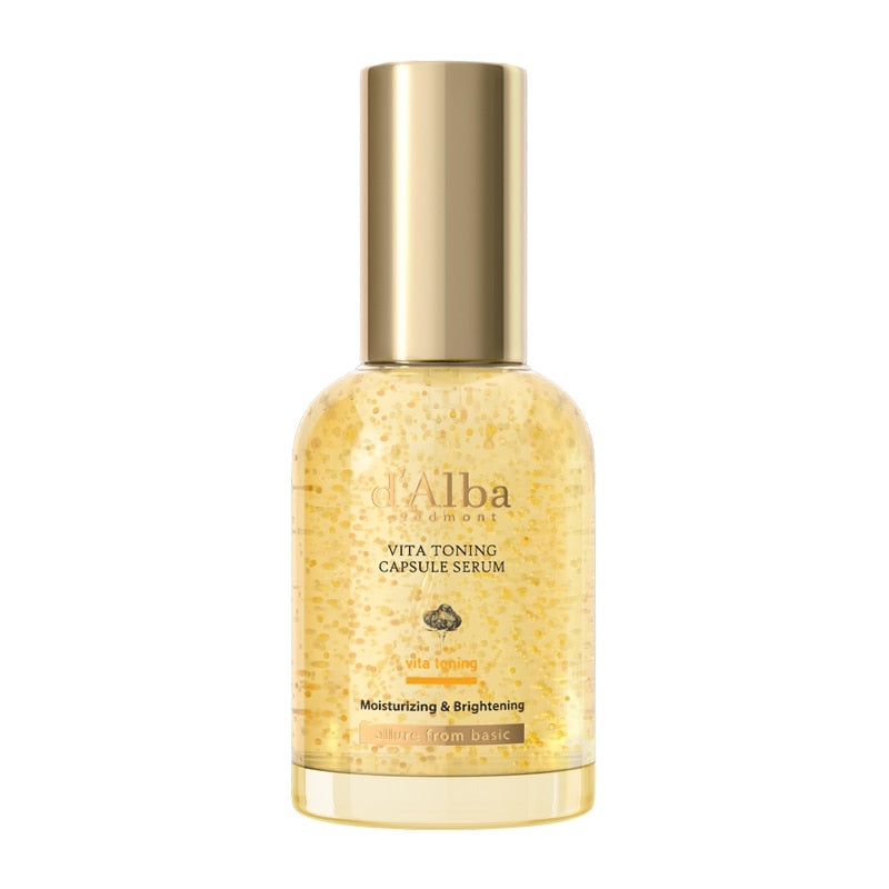 ダルバ(d'Alba) ビタトーニングカプセルセラム - 美白・くすみ・メラニン・しみ・そば ナイアシンアミド・ビタミンC ・グルタチオンセラム 美容液 アンプル エイジング 保湿 潤い 乾燥肌 敏感肌 しっとり スキンケア 重ね使い可能 ヴィーガン (セラム 50ml)
